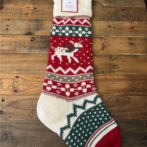 Pottery Barn Classic Fair Isle Christmas Stocking